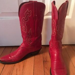 Red Cowboy boots